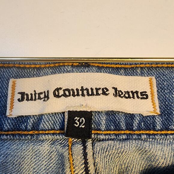 Juicy Couture Jeans Womens 32 Bootcut/Flared Bling y2k 90s - Picture 3 of 10